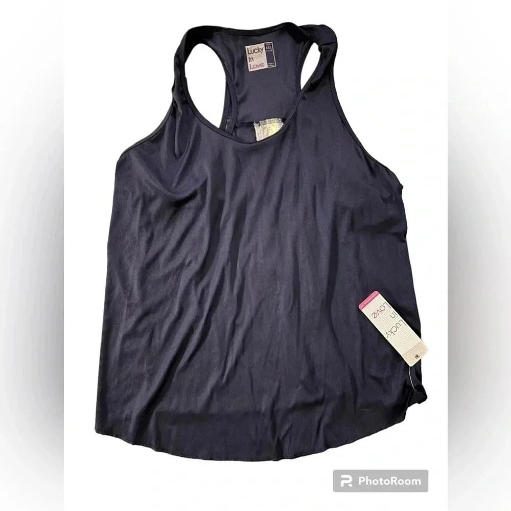 Lucky in Love razor back tennis Top